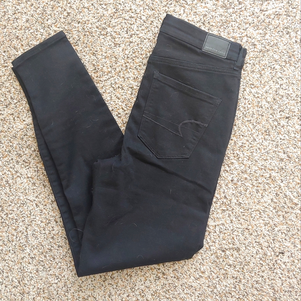 American Eagle Size 10 Regular Black Ne(x)t Level Stretch Curvy Hi-Rise Jegging
